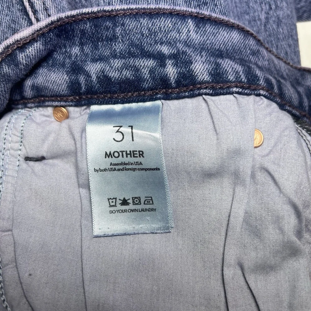 MOTHER The Desperado Heel Jeans In Paisley Purple Size 31 NWT - Picture 11 of 16